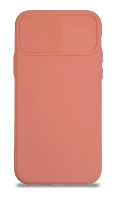 iPhone 11 Pro Kapak Kamera Korumalı Sürgülü Pembe Silikon Kılıf - 2