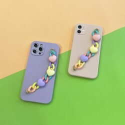 iPhone 11 Pro Max Bilek Askılı Zincirli Kamera Korumalı Yeşil Kılıf - 3