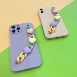 iPhone 11 Pro Max Bilek Askılı Zincirli Kamera Korumalı Yeşil Kılıf - 4