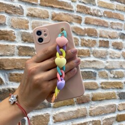 iPhone 11 Pro Max Bilek Askılı Zincirli Kamera Korumalı Yeşil Kılıf - 6