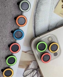 iPhone 13 / 13 Mini Neon Sarı Kamera Lens Koruyucu - 2