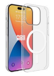iPhone 15 Pro Magsafe Özellikli Şeffaf Rubber Kılıf - 1