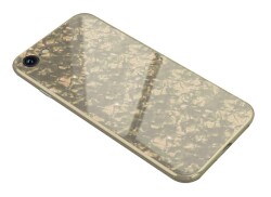 iPhone 6 / 6S Granit Desenli Gold Rubber Kılıf - Eiroo