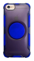 iPhone 6 / 6S Pop-Stand Ultra Koruma Mavi Kılıf - Eiroo