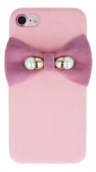 iPhone 7 / 8 Fiyonklu Pembe Rubber Kılıf - Eiroo