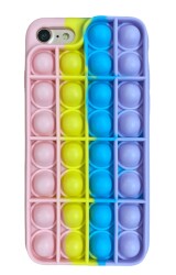iPhone 7 / 8 Push Pop Bubble Sarı Silikon Kılıf - Eiroo