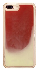 iPhone 7 Plus / 8 Plus Neon Kumlu Kırmızı Silikon Kılıf - Eiroo