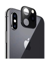 iPhone X / XS to iPhone 11 Pro Çeviren Siyah Kamera Koruyucu - Eiroo