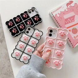 iPhone X / XS Push Pop Bubble Pati Siyah Silikon Kılıf - 6