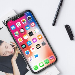 iPhone X / XS Siyah Kenarlı Şeffaf Silikon Kılıf - 5