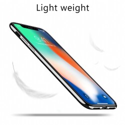 iPhone X / XS Siyah Kenarlı Şeffaf Silikon Kılıf - 7