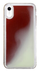 iPhone XR Neon Kumlu Kırmızı Silikon Kılıf - 1