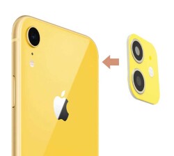 iPhone XR to iPhone 11 Çeviren Sarı Kamera Koruyucu - 1