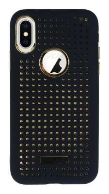 iPhone X / XS Gold Kenarlı Silikon Kılıf - 1