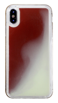 iPhone X / XS Neon Kumlu Kırmızı Silikon Kılıf - Eiroo