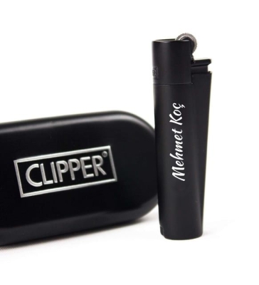 İsme Kişiye Özel Clipper Metal Çakmak Siyah - 2