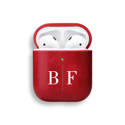 Kişiye Özel AirPods 1 / AirPods 2 Harf Deri Kılıf - 1