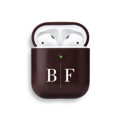 Kişiye Özel AirPods 1 / AirPods 2 Harf Deri Kılıf - 3