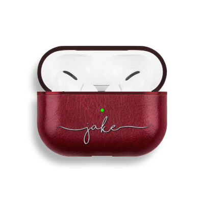 Kişiye Özel AirPods Pro İsimli Deri Kılıf - 4