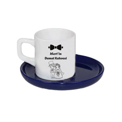 Kişiye Özel Mavi Damat Kahvesi 2 Fincanı - Mch