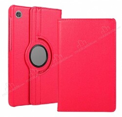 Lenovo Tab M10 HD (2.Nesil) TB-X306F 360 Derece Döner Standlı Pembe Deri Kılıf - Eiroo