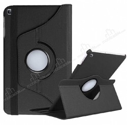 Lenovo Tab M10 Plus 3.Nesil 360 Derece Döner Standlı Siyah Deri Kılıf - Eiroo