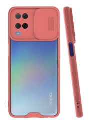 Lens Thin Oppo A54 Kamera Korumalı Pembe Silikon Kılıf - Eiroo