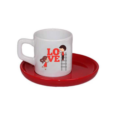 Love Kırmızı Kahve Fincanı - Mch
