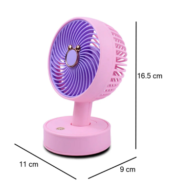 Masaüstü Mini Fan USB Vantilatör Pembe - 2