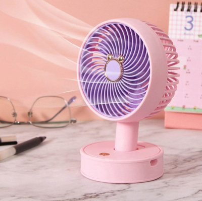 Masaüstü Mini Fan USB Vantilatör Pembe - 3