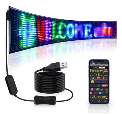 Matrix Led Panel Cama Yapışan Telefon Kontrollü Led Ekran Panel Büyük Boy - 1