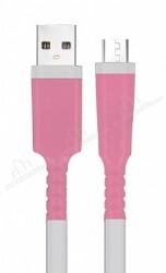 Micro USB Pembe Kablo Koruyucu - Eiroo