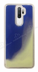 Oppo A5 2020 Neon Kumlu Mavi Silikon Kılıf - Eiroo