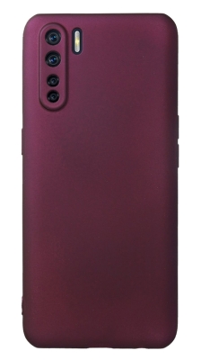 Oppo A91 Mürdüm Mat Silikon Kılıf - Eiroo