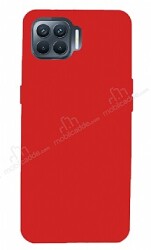 Oppo Reno4 Lite Mat Kırmızı Silikon Kılıf - Eiroo