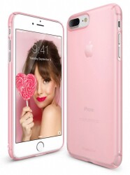 Ringke Slim Frost iPhone 7 / 8 Tam Kenar Koruma Pembe Rubber Kılıf - Ringke