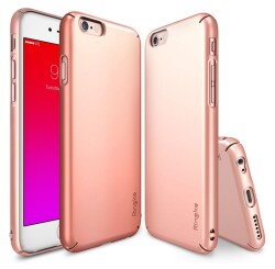 Ringke Slim iPhone 6 Plus / 6S Plus 360 Kenar Koruma Rose Gold Rubber Kılıf - Ringke