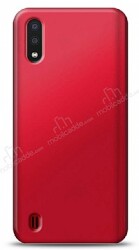 Samsung Galaxy A01 Kırmızı Mat Silikon Kılıf - Eiroo