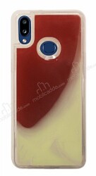 Samsung Galaxy A10S Neon Kumlu Kırmızı Silikon Kılıf - Eiroo