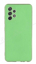 Samsung Galaxy A32 4G Kamera Korumalı Mat Yeşil Silikon Kılıf - Eiroo