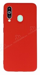 Samsung Galaxy M40 Rainbow Kırmızı Silikon Kılıf - Eiroo