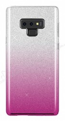 Samsung Galaxy Note 9 Simli Pembe Silikon Kılıf - Eiroo