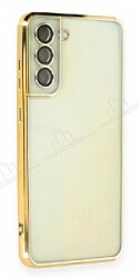 Samsung Galaxy S21 FE 5G Kamera Lens Korumalı Gold Silikon Kılıf - Eiroo