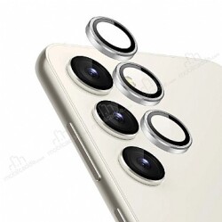 Samsung Galaxy S23 Silver Metal Kamera Lens Koruyucu - Eiroo