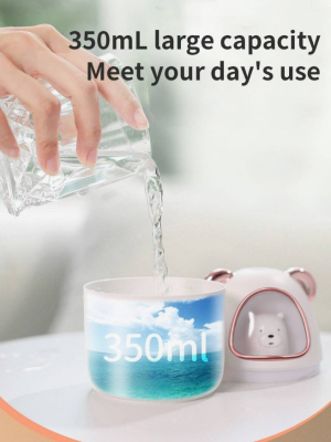 Sevimli Ayı Hava Nemlendirici Buhar Makinesi 350 ML Led Işıklı - 4