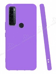 TCL 20 SE Mat Mor Silikon Kılıf - Eiroo