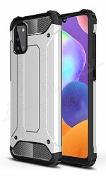 Tough Power Samsung Galaxy A31 Ultra Koruma Silver Kılıf - Eiroo