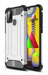 Tough Power Samsung Galaxy M31 Ultra Koruma Silver Kılıf - Eiroo