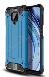Tough Power Xiaomi Redmi Note 9S Ultra Koruma Mavi Kılıf - Eiroo