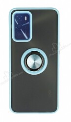 Union Ring Oppo A16 Kamera Korumalı Mavi Kılıf - Eiroo